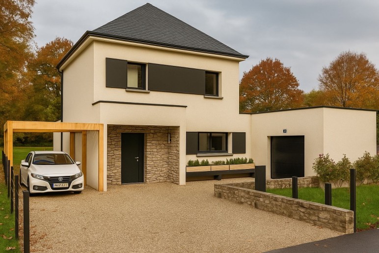 Terrain + Maison neuve de 111&nbsp;m² à Saint-Gilles-Vieux-Marché