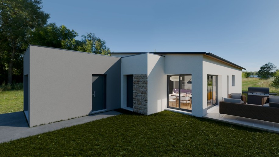 Terrain + Maison neuve de 90&nbsp;m² à Lanvollon