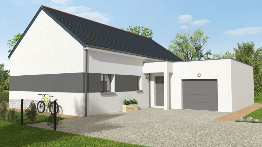 Terrain + Maison neuve de 92&nbsp;m² à Loudéac