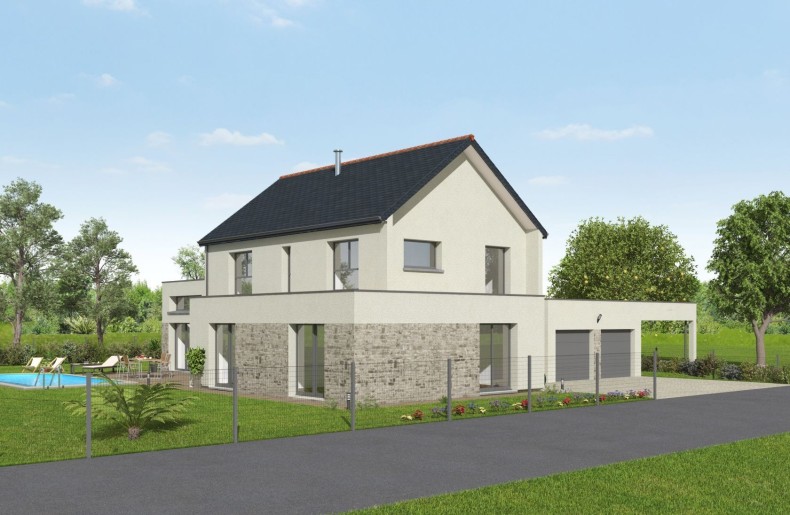 Terrain + Maison neuve de 234&nbsp;m² à Plouagat