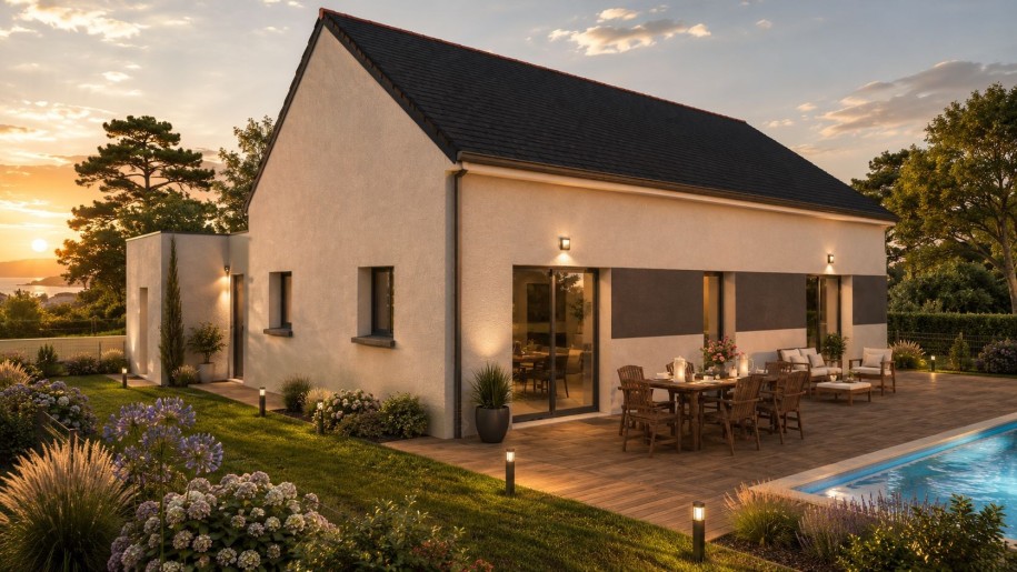 Terrain + Maison neuve de 92&nbsp;m² à Saint-Carreuc
