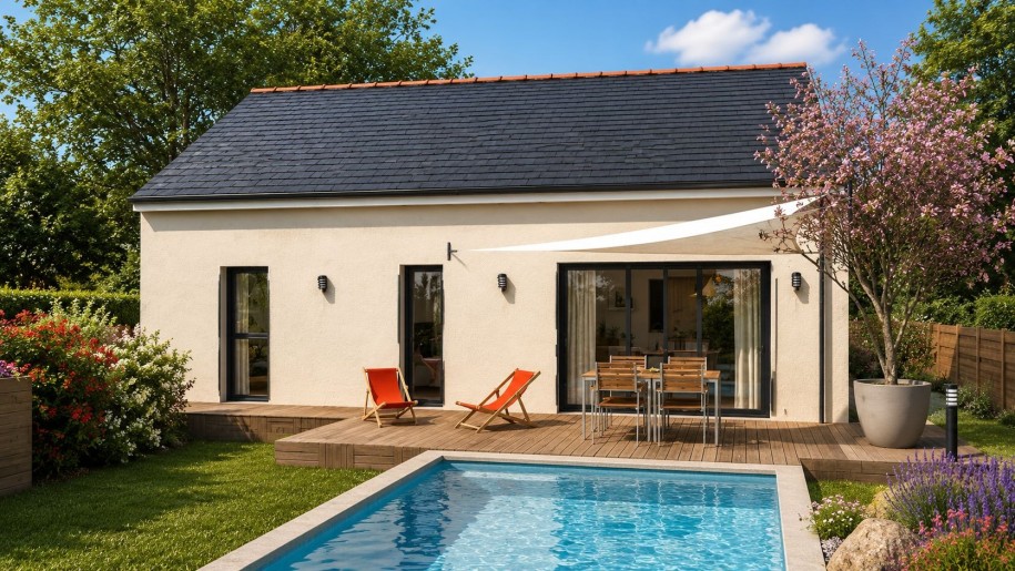 Terrain + Maison neuve de 70&nbsp;m² à Plerneuf
