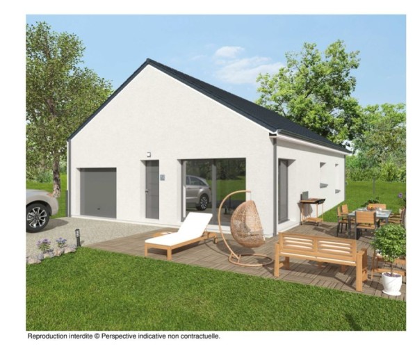 Terrain + Maison neuve de 74&nbsp;m² à Lamballe