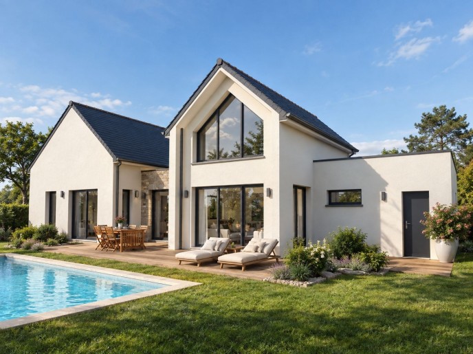 Terrain + Maison neuve de 156&nbsp;m² à Pléneuf-Val-André